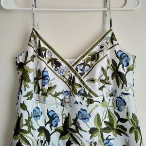 ANN TAYLOR silky cotton floral summer dress